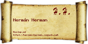 Hermán Herman névjegykártya